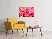 Laden Sie das Bild in den Galerie-Viewer, Leinwandbild Fröhliches Tulpenfeld