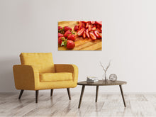 Laden Sie das Bild in den Galerie-Viewer, Leinwandbild Süsse Erdbeeren