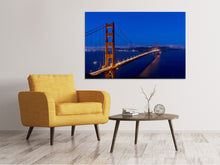 Laden Sie das Bild in den Galerie-Viewer, Leinwandbild Golden Gate bei Nacht