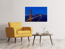 Laden Sie das Bild in den Galerie-Viewer, Leinwandbild Golden Gate bei Nacht