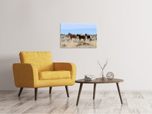 Laden Sie das Bild in den Galerie-Viewer, Leinwandbild 3 Pferde in der Natur