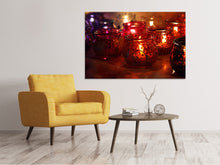 Laden Sie das Bild in den Galerie-Viewer, Leinwandbild Windlichter