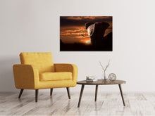 Laden Sie das Bild in den Galerie-Viewer, Leinwandbild Dem Sonnenuntergang entgegen