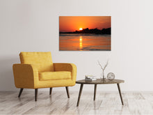 Laden Sie das Bild in den Galerie-Viewer, Leinwandbild Der glühende Sonnenuntergang