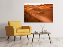 Laden Sie das Bild in den Galerie-Viewer, Leinwandbild Spuren in der Wüste