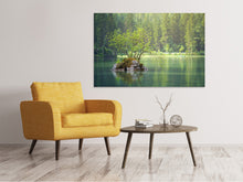 Laden Sie das Bild in den Galerie-Viewer, Leinwandbild Der Teich im Wald