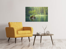 Laden Sie das Bild in den Galerie-Viewer, Leinwandbild Der Teich im Wald
