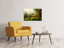 Laden Sie das Bild in den Galerie-Viewer, Leinwandbild Achtung Hirsch