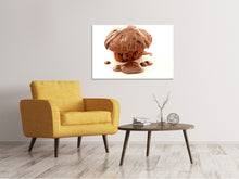 Laden Sie das Bild in den Galerie-Viewer, Leinwandbild Muffin mit Schokolade