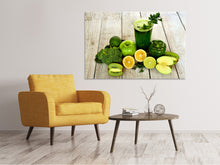 Laden Sie das Bild in den Galerie-Viewer, Leinwandbild Zutaten grüner Smoothie