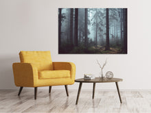 Laden Sie das Bild in den Galerie-Viewer, Leinwandbild Wald im Nebel