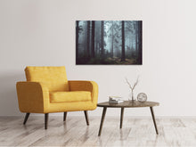 Laden Sie das Bild in den Galerie-Viewer, Leinwandbild Wald im Nebel