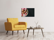 Laden Sie das Bild in den Galerie-Viewer, Leinwandbild Eine Schale Makronen