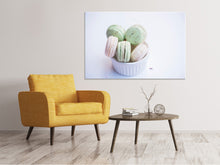 Laden Sie das Bild in den Galerie-Viewer, Leinwandbild Makronen in pastell