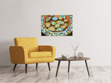 Laden Sie das Bild in den Galerie-Viewer, Leinwandbild Bemalte Steine