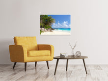 Laden Sie das Bild in den Galerie-Viewer, Leinwandbild Traumstrand Seychellen