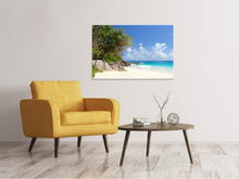 Laden Sie das Bild in den Galerie-Viewer, Leinwandbild Traumstrand Seychellen