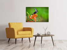Laden Sie das Bild in den Galerie-Viewer, Leinwandbild Die Tiger-Lilie und der Schmetterling