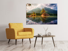 Laden Sie das Bild in den Galerie-Viewer, Leinwandbild Der klare Bergsee