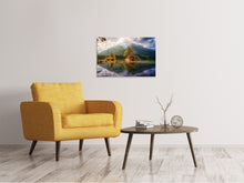 Laden Sie das Bild in den Galerie-Viewer, Leinwandbild Der klare Bergsee