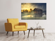 Laden Sie das Bild in den Galerie-Viewer, Leinwandbild Geheimnissvolle Hütte