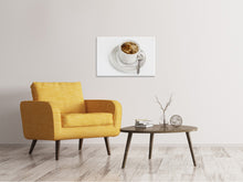 Laden Sie das Bild in den Galerie-Viewer, Leinwandbild Frische Tasse Kaffee