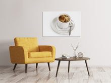 Laden Sie das Bild in den Galerie-Viewer, Leinwandbild Frische Tasse Kaffee