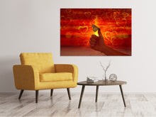 Laden Sie das Bild in den Galerie-Viewer, Leinwandbild Der Schmetterling und die Liebe