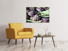 Laden Sie das Bild in den Galerie-Viewer, Leinwandbild Frische Artischocken