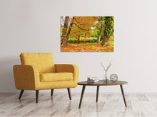 Laden Sie das Bild in den Galerie-Viewer, Leinwandbild Mitten unter Herbstbäumen