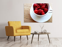 Laden Sie das Bild in den Galerie-Viewer, Leinwandbild Eine Tasse Himbeeren