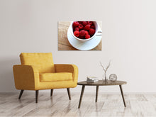 Laden Sie das Bild in den Galerie-Viewer, Leinwandbild Eine Tasse Himbeeren