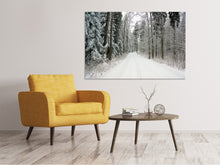 Laden Sie das Bild in den Galerie-Viewer, Leinwandbild Schnee im Wald