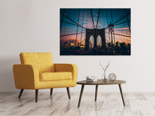 Laden Sie das Bild in den Galerie-Viewer, Leinwandbild Brooklyn Bridge im Abendlicht