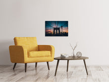 Laden Sie das Bild in den Galerie-Viewer, Leinwandbild Brooklyn Bridge im Abendlicht