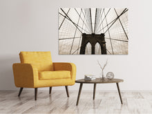 Laden Sie das Bild in den Galerie-Viewer, Leinwandbild Brooklyn Bridge mit Wolken