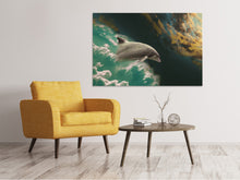 Laden Sie das Bild in den Galerie-Viewer, Leinwandbild Faszination Delfin
