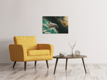 Laden Sie das Bild in den Galerie-Viewer, Leinwandbild Faszination Delfin