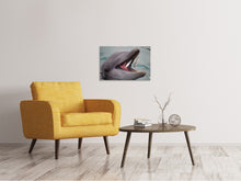 Laden Sie das Bild in den Galerie-Viewer, Leinwandbild Essenszeit für einen Delphin
