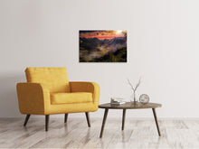 Laden Sie das Bild in den Galerie-Viewer, Leinwandbild Heissluft Ballone im Sonnenuntergang