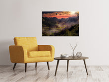 Laden Sie das Bild in den Galerie-Viewer, Leinwandbild Heissluft Ballone im Sonnenuntergang