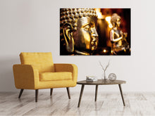 Laden Sie das Bild in den Galerie-Viewer, Leinwandbild Goldene Buddhas