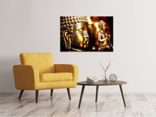 Laden Sie das Bild in den Galerie-Viewer, Leinwandbild Goldene Buddhas