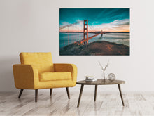 Laden Sie das Bild in den Galerie-Viewer, Leinwandbild Golden Gate im Licht