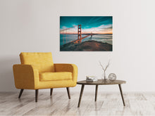 Laden Sie das Bild in den Galerie-Viewer, Leinwandbild Golden Gate im Licht