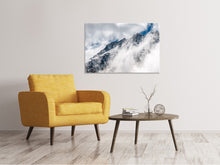 Laden Sie das Bild in den Galerie-Viewer, Leinwandbild Bergsicht mit Wolken