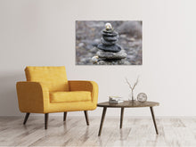 Laden Sie das Bild in den Galerie-Viewer, Leinwandbild Steinstapel Schaf