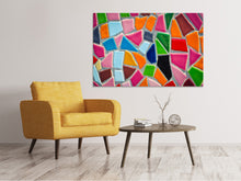 Laden Sie das Bild in den Galerie-Viewer, Leinwandbild Mosaik Wand