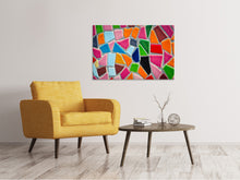 Laden Sie das Bild in den Galerie-Viewer, Leinwandbild Mosaik Wand