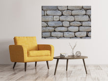 Laden Sie das Bild in den Galerie-Viewer, Leinwandbild Mauer aus Natur Steinen
